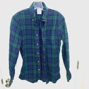 Brooks Brothers Size Small Flannel Regent Fit All Cotton Button Down